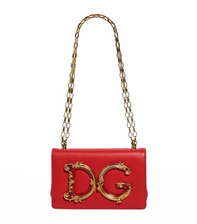 Shop Dolce & Gabbana Leather Dg Girls Cross Body Bag