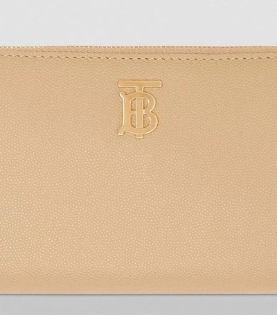 Shop Burberry Monogram Motif Grained Leather Wallet
