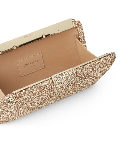 Shop Jimmy Choo Glitter Ellipse Box Clutch Bag