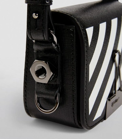 Shop Off-white Mini Leather Baby Flap Cross-body Bag