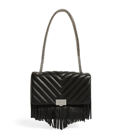 Claudie Pierlot Fringed Leather Angela Shoulder Bag | ModeSens