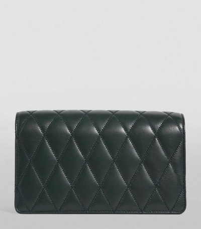 Shop Saint Laurent Diamond-quilted Leather Angie Bag