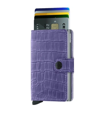 Shop Secrid Cleo Leather Miniwallet In Purple