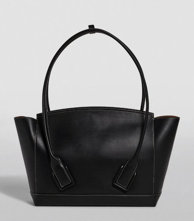 Shop Bottega Veneta Leather Arco 48 Top-handle Bag