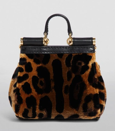 Shop Dolce & Gabbana Mini Leopard-print Sicily Bag