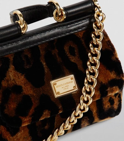 Shop Dolce & Gabbana Mini Leopard-print Sicily Bag