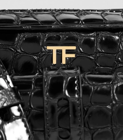 Shop Tom Ford Croc-embossed T Twist Bag