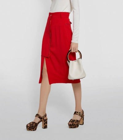 Shop Marni Small Leather Pannier Bucket Bag