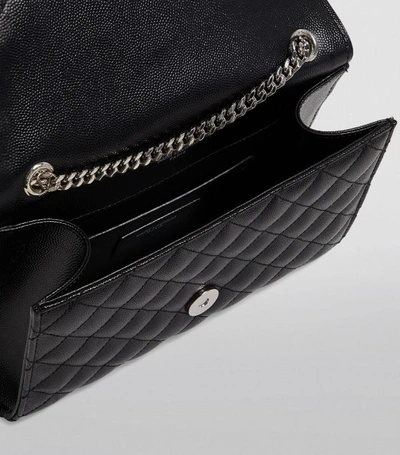 Shop Saint Laurent Small Envelope Matelassé Shoulder Bag In Black