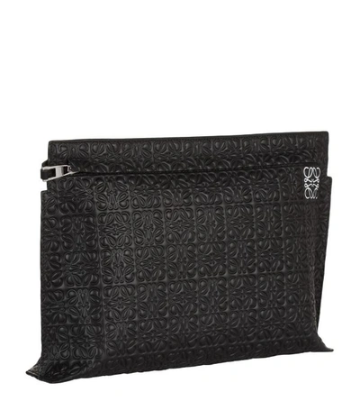 Shop Loewe Embossed Leather T Pouch