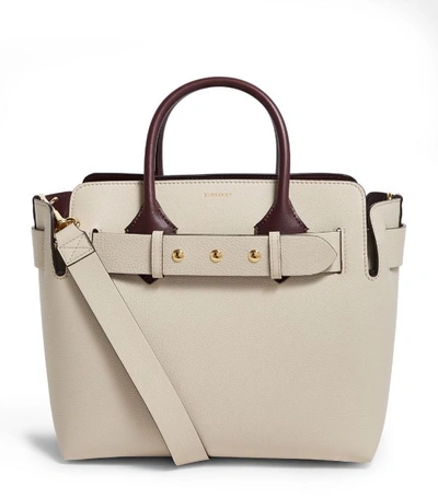 Shop Burberry Small Leather Belt Tote Bag