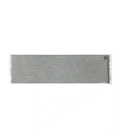 Shop Loewe Cashmere Anagram Scarf In Grey