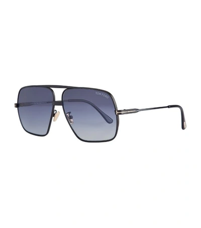 Shop Tom Ford Square Aviator Sunglasses