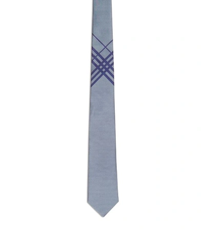Shop Burberry Silk Check Pattern Tie