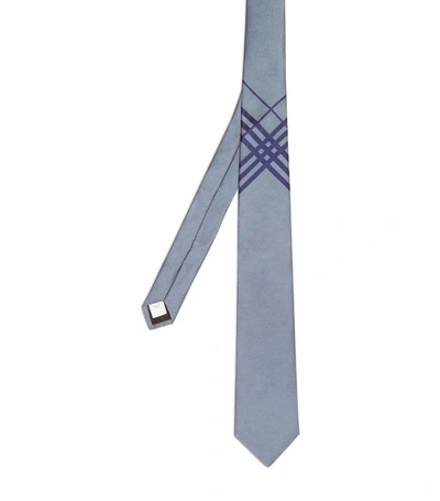 Shop Burberry Silk Check Pattern Tie