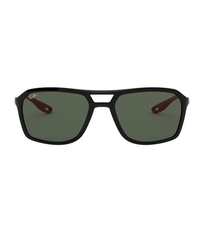 Shop Ray Ban X Scuderia Ferrari Square Sunglasses
