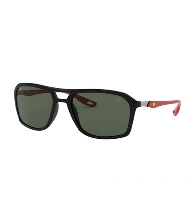 Shop Ray Ban X Scuderia Ferrari Square Sunglasses