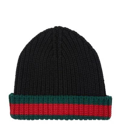 Shop Gucci Wool Striped Beanie Hat