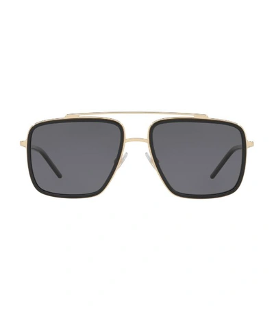 Shop Dolce & Gabbana Square Metal Sunglasses