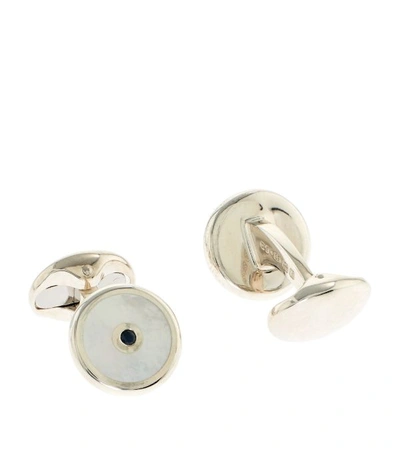 Shop Deakin & Francis Mother-of-pearl And Sapphire Cufflinks