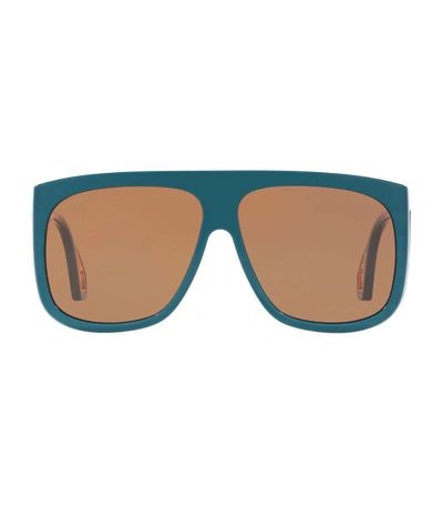 Shop Gucci Rectangle Square Sunglasses