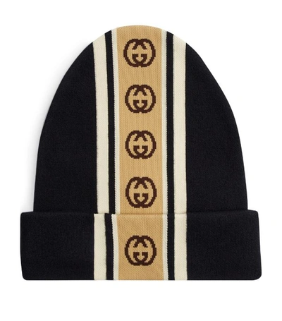 Shop Gucci Interlocking G Stripe Beanie