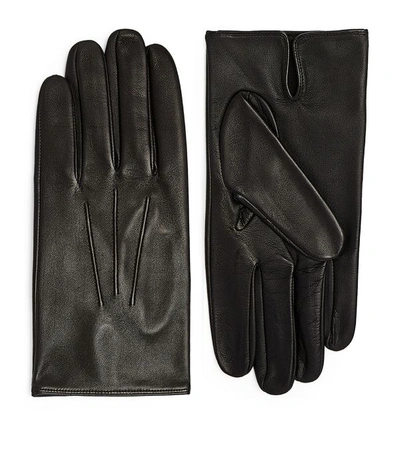 Shop Dents Leather Gloves In Black