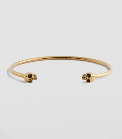 Shop Alexander Mcqueen Twin Skull Bracelet