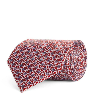 Shop Stefano Ricci Geometric Print Silk Tie