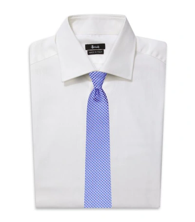 Shop Eton Silk Geometric Tie In Purple
