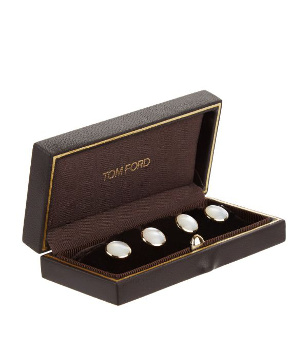 Tom Ford Yellow Gold Motherofpearl Cufflinks ModeSens