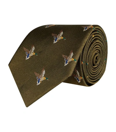 Shop Purdey Silk Landing Duck Tie