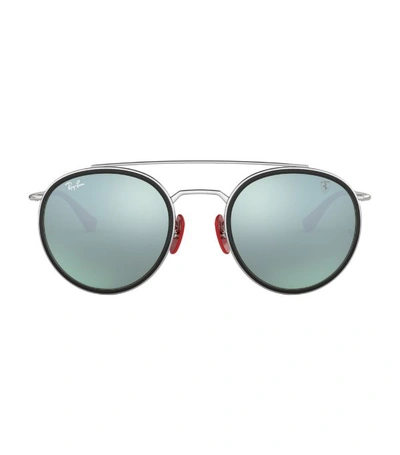 Shop Ray Ban Scuderia Ferrari Round Aviator Sunglasses