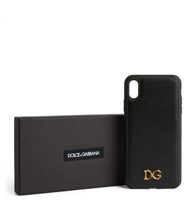 Shop Dolce & Gabbana Leather Iphone Xs Max Case