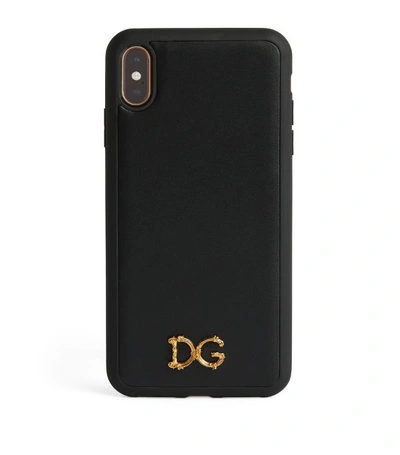 Shop Dolce & Gabbana Leather Iphone Xs Max Case