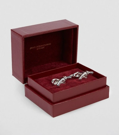 Shop Purdey Sterling Silver Hip Flask Cufflinks