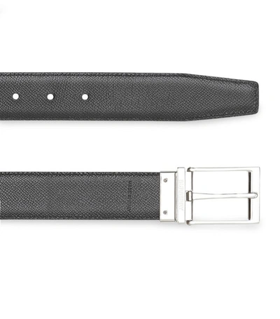 Shop Burberry Reversible Grained Leather Belt