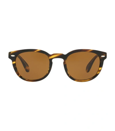 Shop Oliver Peoples Tortoiseshell Sheldrake Sunglasses