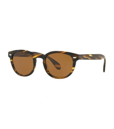 Shop Oliver Peoples Tortoiseshell Sheldrake Sunglasses