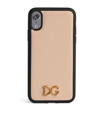 Shop Dolce & Gabbana Leather Iphone X-xs Case