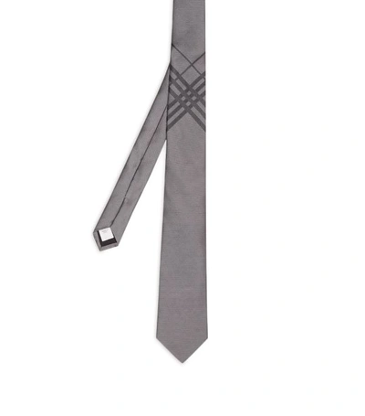 Shop Burberry Silk Check-detail Tie