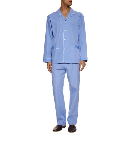 Shop Zimmerli Cotton Long-sleeve Pyjama Set