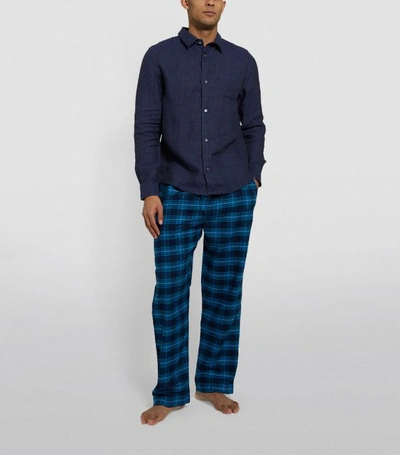 Shop Derek Rose Linen Pyjama Shirt