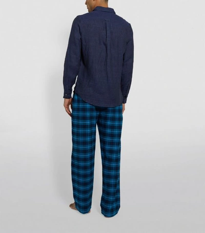 Shop Derek Rose Linen Pyjama Shirt