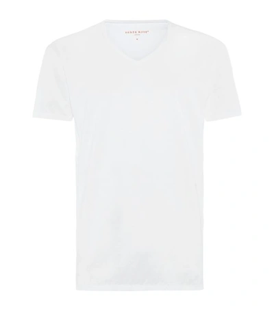 Shop Derek Rose Lewis V-neck Cotton T-shirt