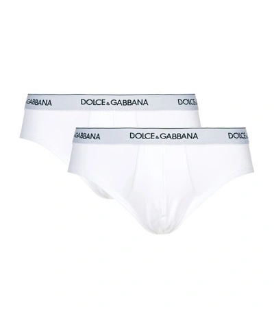 Shop Dolce & Gabbana Stretch Cotton Midi Briefs (pack Of 2)