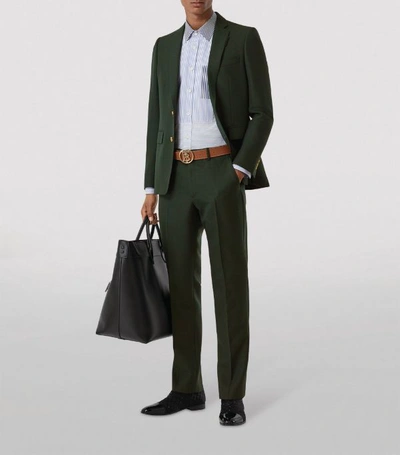 Shop Burberry Classic Fit Tailored Trousers