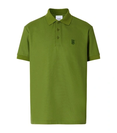 Shop Burberry Cotton Tb Monogram Polo Shirt