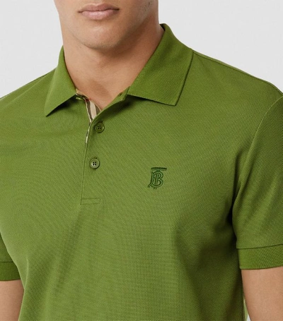 Shop Burberry Cotton Tb Monogram Polo Shirt