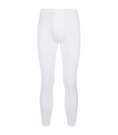 Shop Zimmerli Wool And Silk Long Johns In Ivory